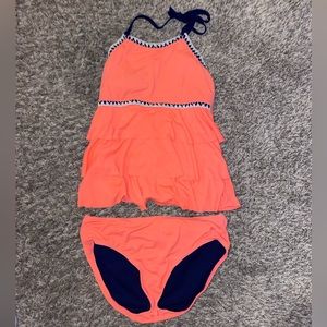 Justice bathing suit pink and blue size 16